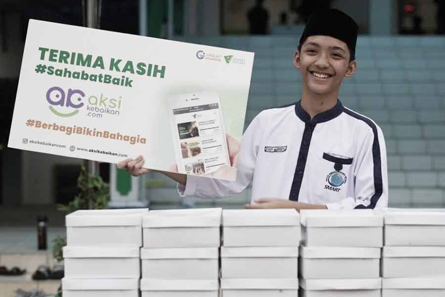 Aksi Kebaikan Salurkan 200 Paket Berbuka untuk Siswa Marginal Penghafal Al-Qur'an